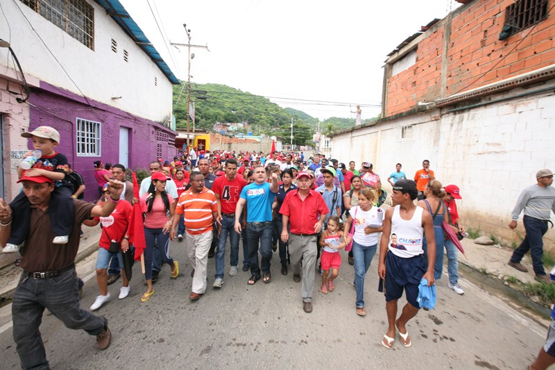 Chavistas movilizados en Colinas de Valle Verde de Puerto la Cruz